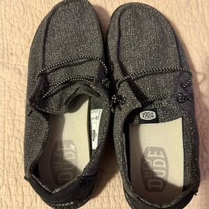 Hey Dude Women’s Wally Slip-On Shoes in Charcoal Gray